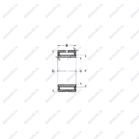 Подшипник NA4928-2RS чертеж