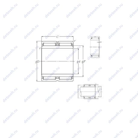 Подшипник NA6902R чертеж