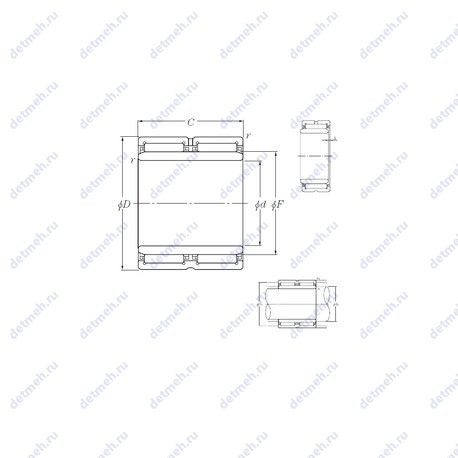 Подшипник NA6905R чертеж