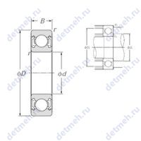 Чертеж подшипника 6802ZZ