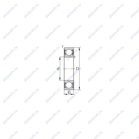 Подшипник 6804-2RZ чертеж
