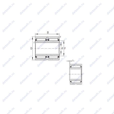 Подшипник NA6910-ZW-XL чертеж