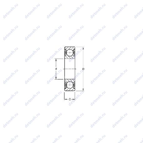 Подшипник 6805ZZ чертеж