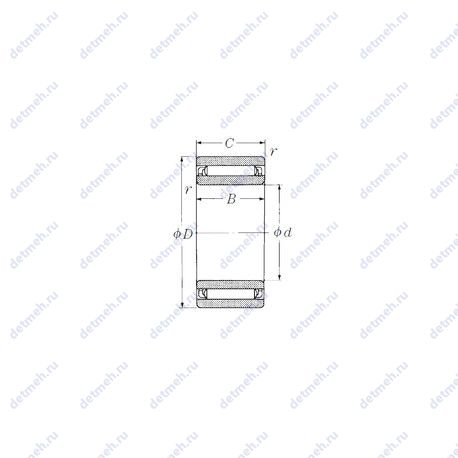 Подшипник NAF102612 чертеж