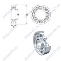 Чертеж подшипника 683-2TS
