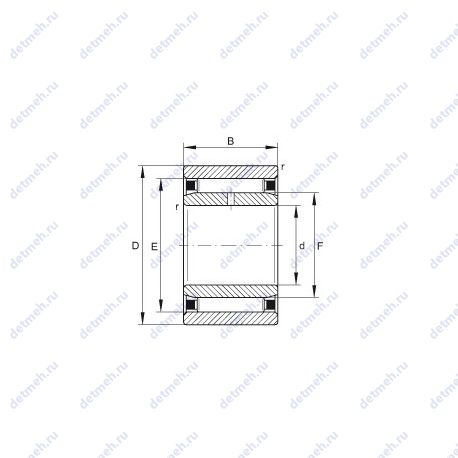 Подшипник NAO15X32X12-IS1 чертеж
