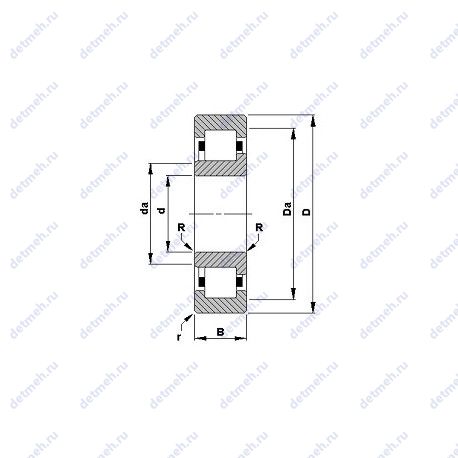 Подшипник 100RJ33 чертеж