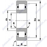 Чертеж подшипника 105RJ03