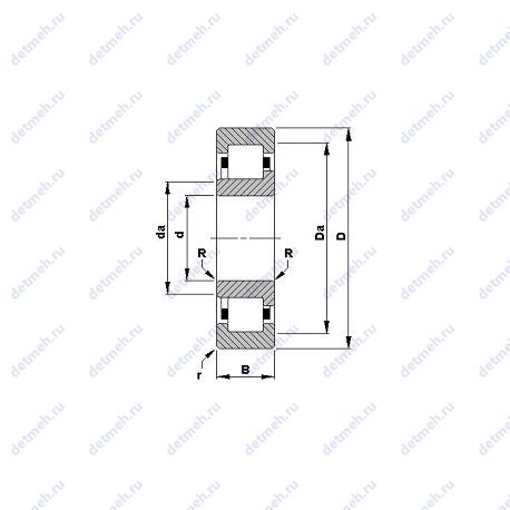 Подшипник 105RJ32 чертеж
