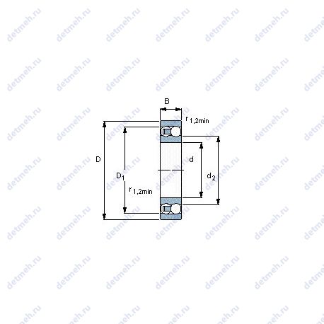 Подшипник 1210 ETN9/W64 чертеж