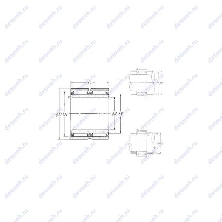 Подшипник NAO-25x42x32ZW чертеж