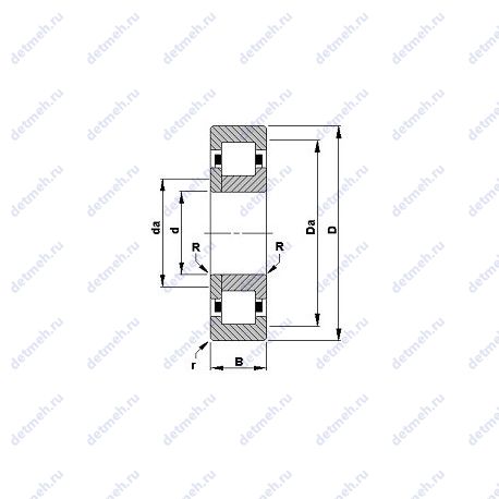 Подшипник 125RIT550 чертеж