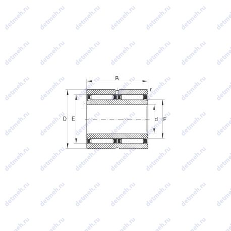Подшипник NAO30X45X26-ZW-ASR1 чертеж