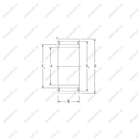 Подшипник NAO40X62X40 чертеж