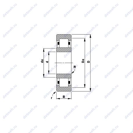 Подшипник 145RIU610 чертеж