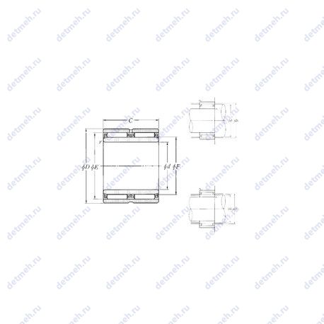 Подшипник NAO-40x62x40ZW чертеж