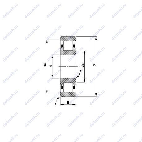 Подшипник 155RIN640 чертеж