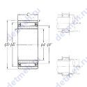 Чертеж подшипника NAO-75x105x25