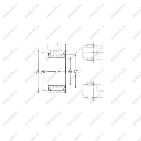 Подшипник NAO-75x105x30 чертеж