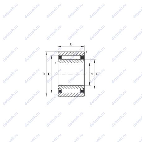 Подшипник NAO9X22X12-TV чертеж