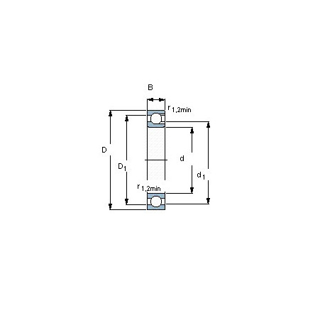 Подшипник 210W чертеж