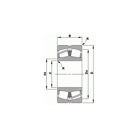 Подшипник 22206CJW33 чертеж