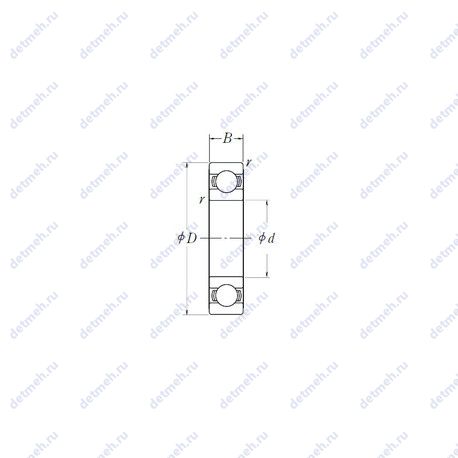Подшипник 6906L11-H-20DDU чертеж