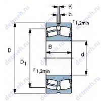 Чертеж подшипника 22244-2CS5/VT143