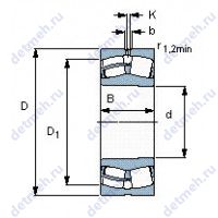 Чертеж подшипника 240/1120 CAK30F/W33