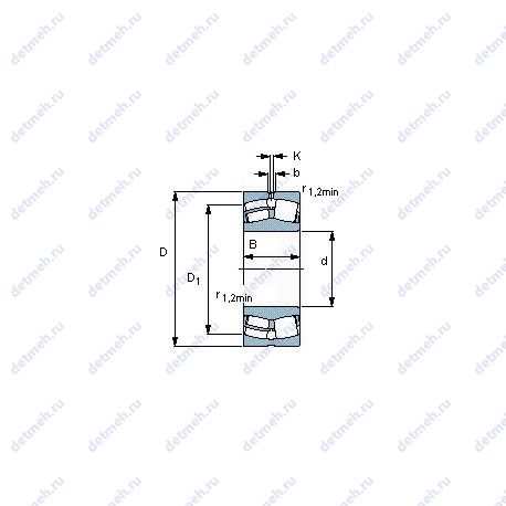 Подшипник 240/500 ECA/W33 чертеж