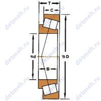 Чертеж подшипника 25590/25523