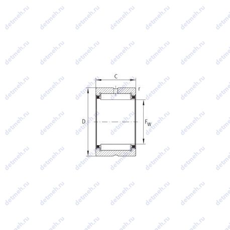 Подшипник NK40/20-TV чертеж