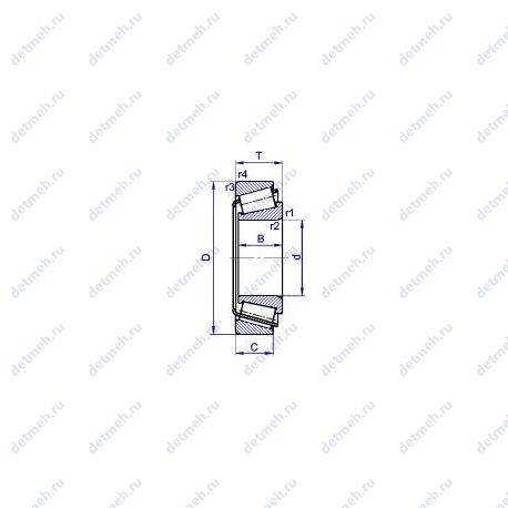 Подшипник 30208 RJ2/Q чертеж