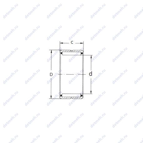 Подшипник NK50/25 чертеж