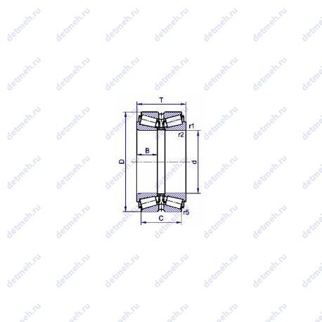 Подшипник 30326T142 J2/DB11C150 чертеж