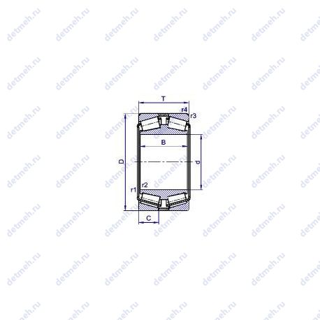 Подшипник 32012 X/QCL7CDFC250 чертеж