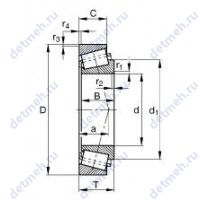 Чертеж подшипника 32022XJ