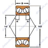 Чертеж подшипника 3202