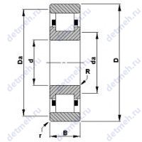 Чертеж подшипника 320RN51