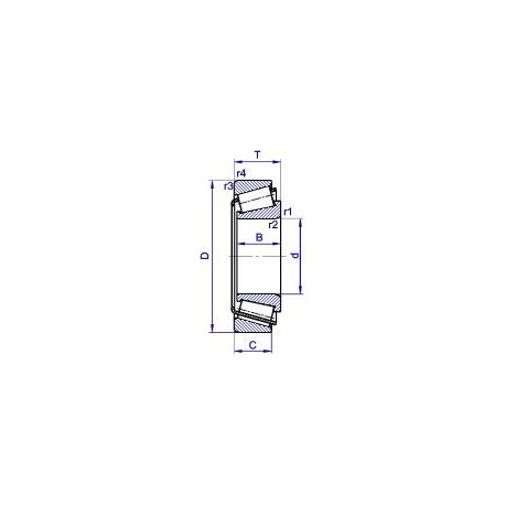 Подшипник 32205 BJ2/QW64 чертеж