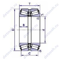 Чертеж подшипника 32220T140 J2/DB11