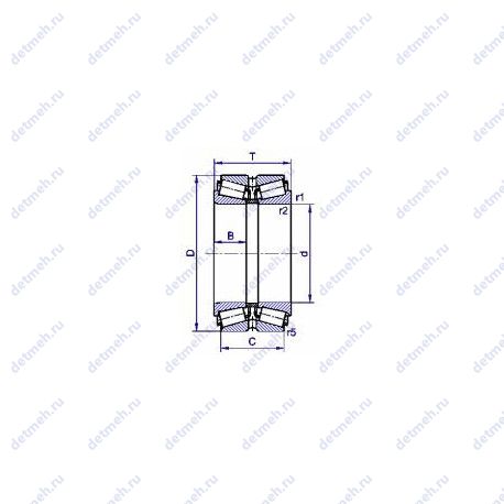 Подшипник 32938T122/DBCG чертеж