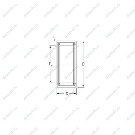 Подшипник NK8/12ASR1 чертеж