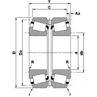 Чертеж подшипника 33225/33462D