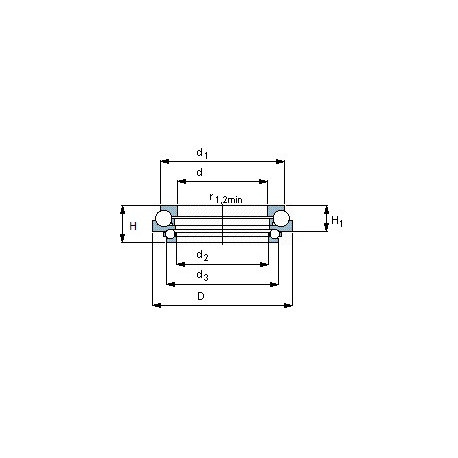 Подшипник BTM 100 ATN9/P4CDB чертеж