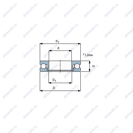 Подшипник BS 212 7P62U чертеж