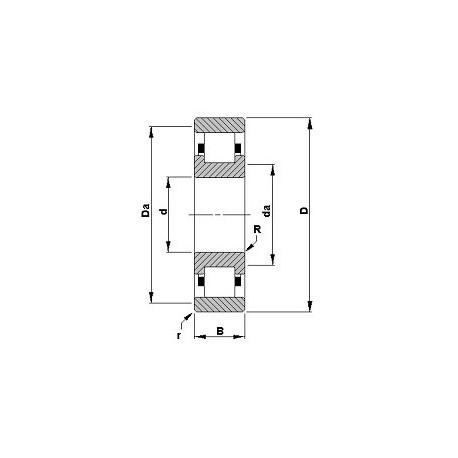Подшипник 52RIN240 чертеж