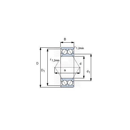 Подшипник 5310 E чертеж