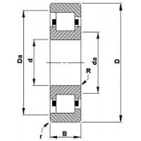 Чертеж подшипника 53RIF241