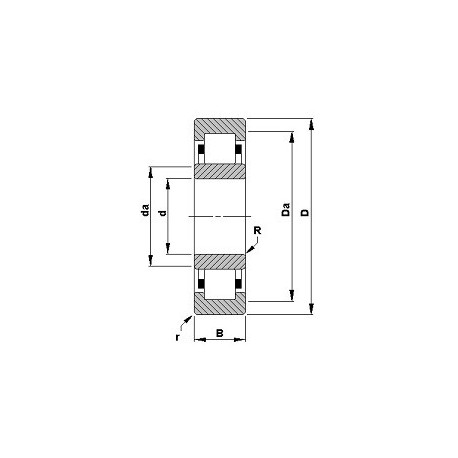 Подшипник 53RIU241 чертеж